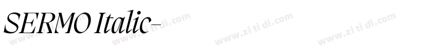 SERMO Italic字体转换 SERMO Italic字体转换